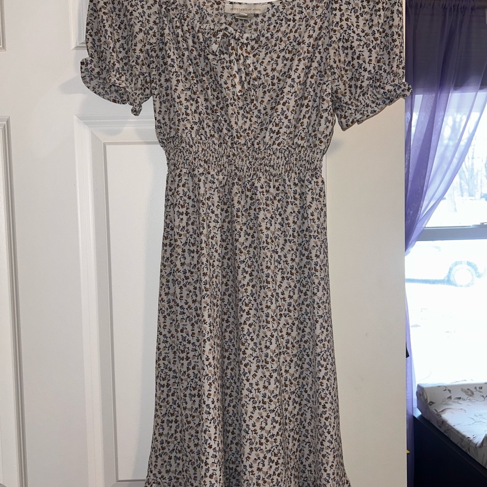 T.J.Maxx Black and White Floral Midi Dress
